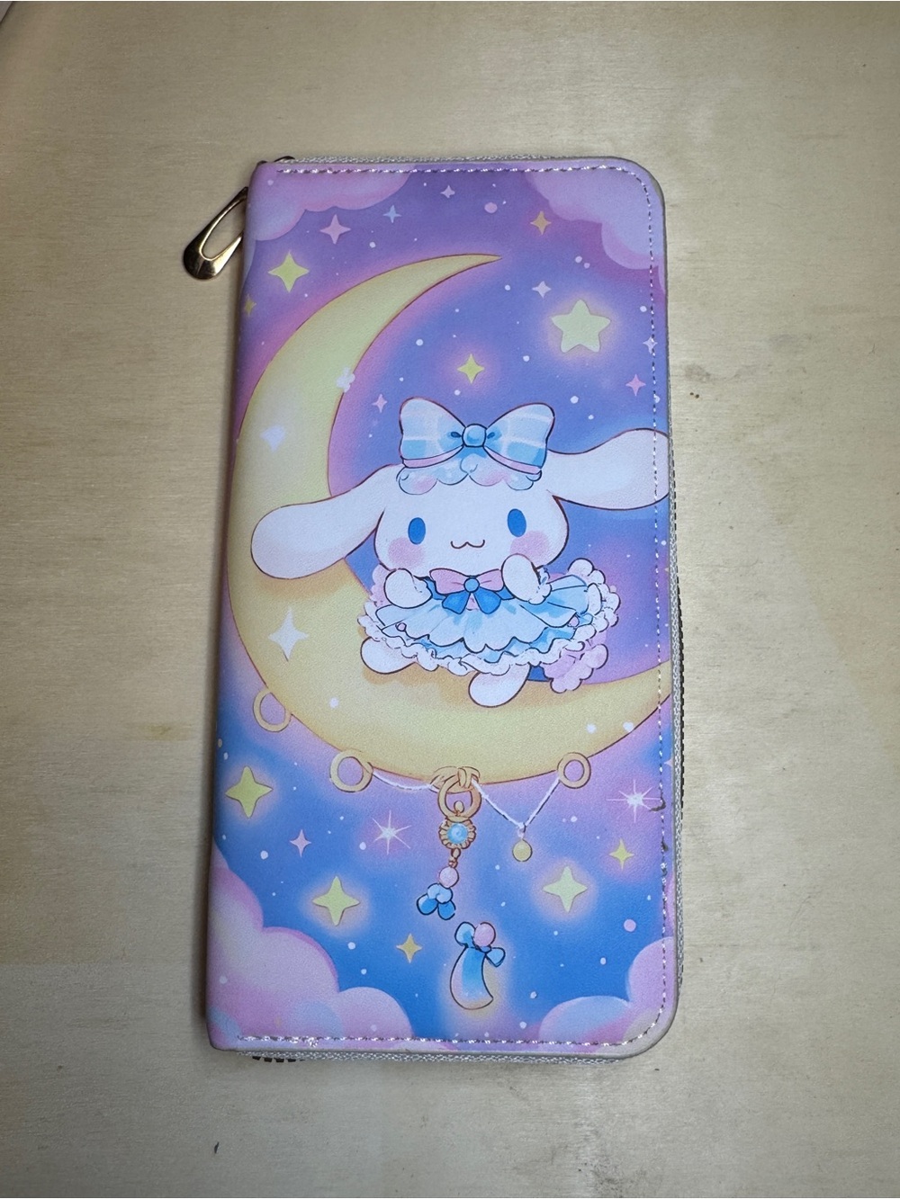 Pastel Moon Cinnamoroll  Zip Wallet - Lavender & Baby Blue NWT